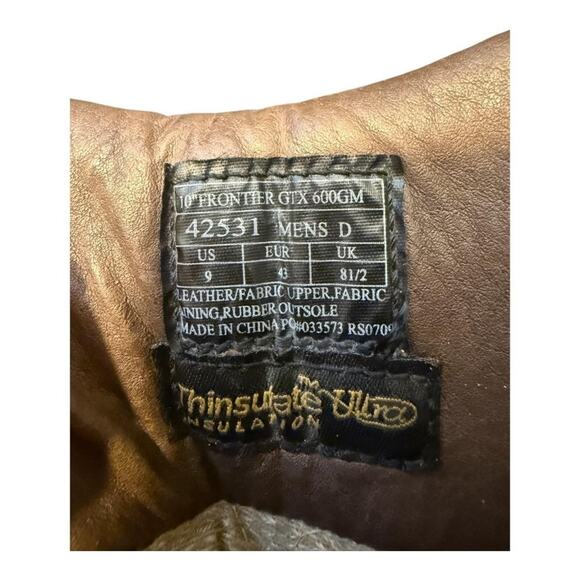 Danner Frontier Leather 10 inch 600 Gram Gore Tex Boot Men size 9 D - Picture 8 of 11